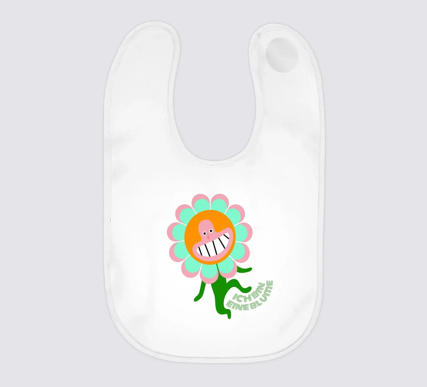 bin eine Blume baby bib by fummelhummel