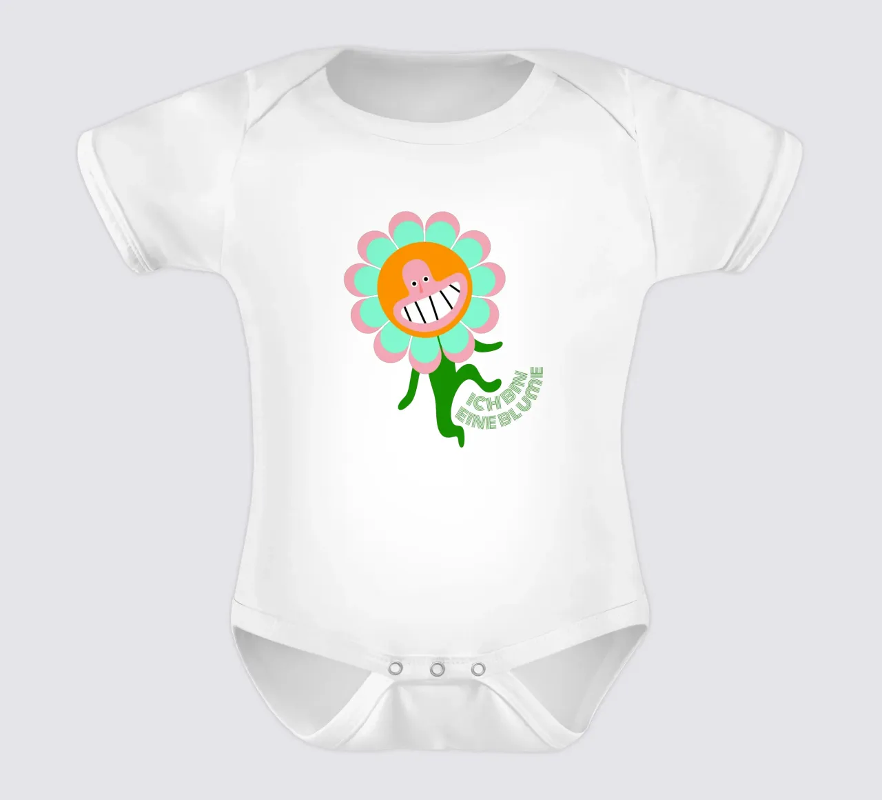 bin eine Blume body neonato maniche corte da fummelhummel