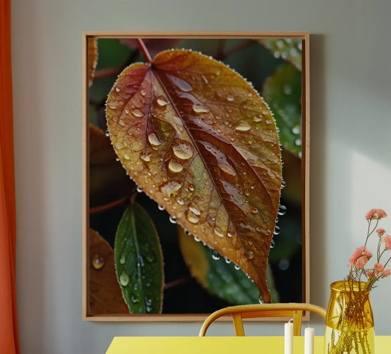 Autumn Vibes canvas with Floater frame by PhotoVibe Decor