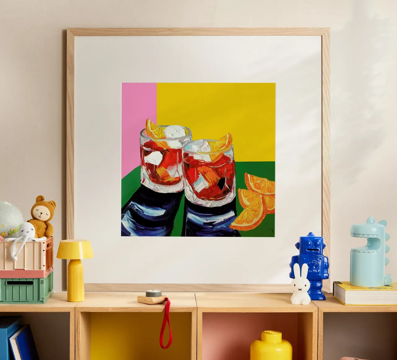 Negronis poster con telaio in legno da Alice Straker