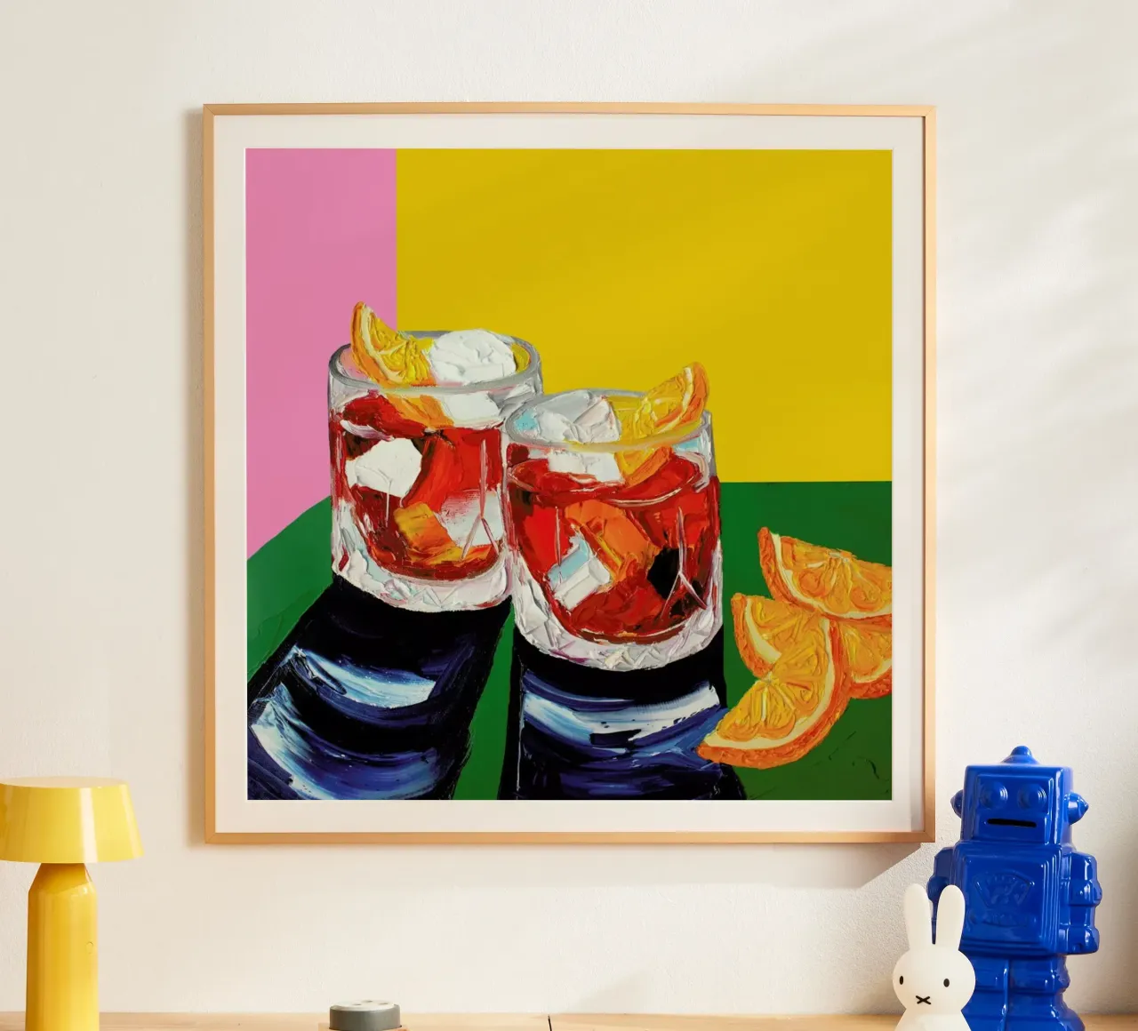Negronis poster con telaio in legno da Alice Straker