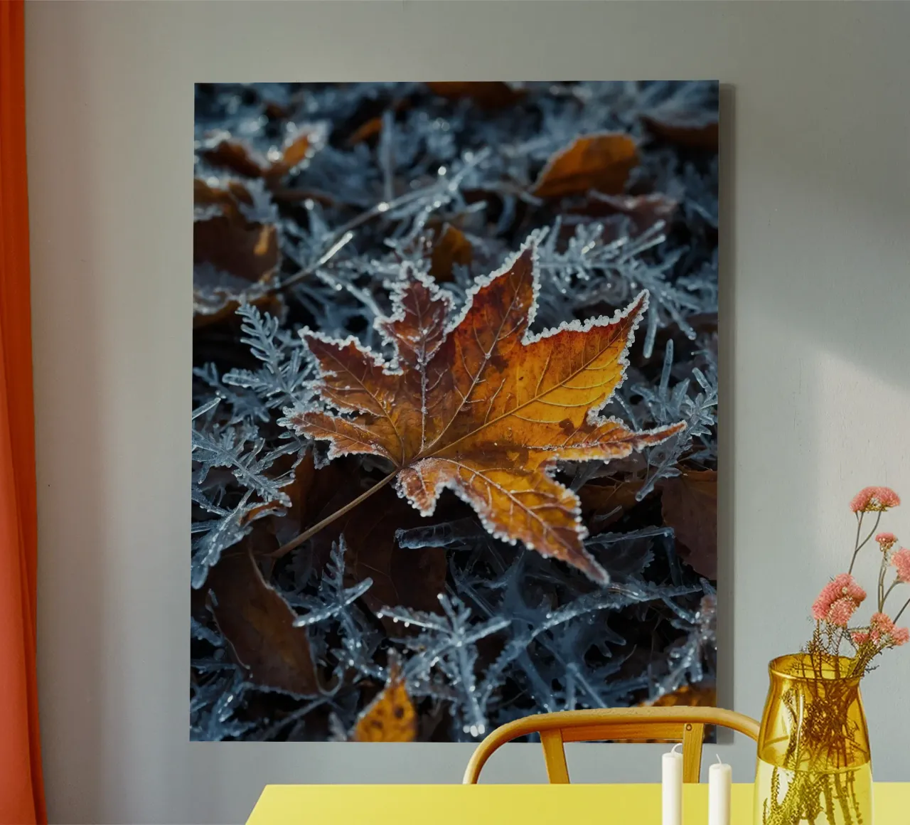 Herbst-Vibes Leinwand mit Schattenfugenrahmen von PhotoVibe Decor