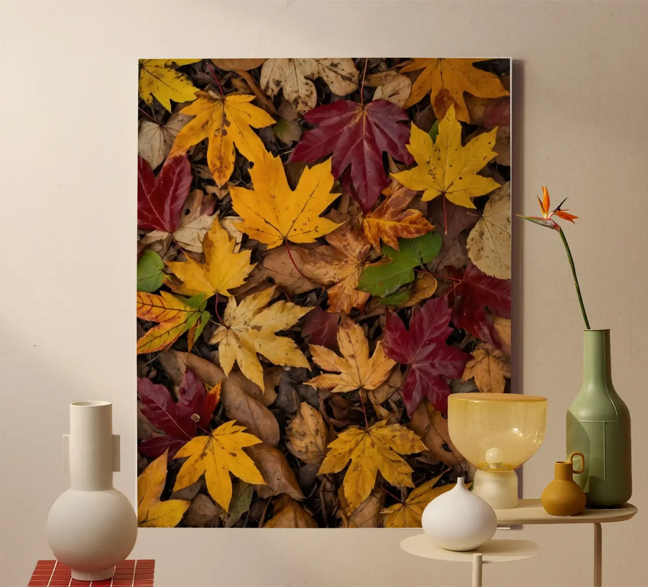Herbst-Vibes Leinwand mit Schattenfugenrahmen von PhotoVibe Decor