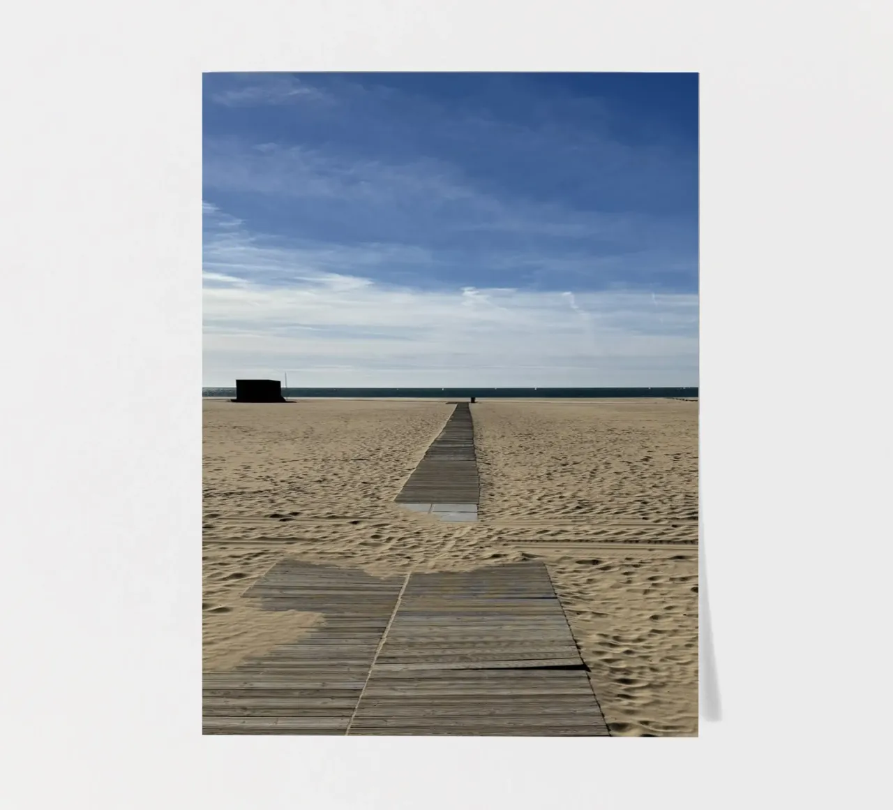 Boardwalk at the beach in Portugal sticker sheet by byrieneke