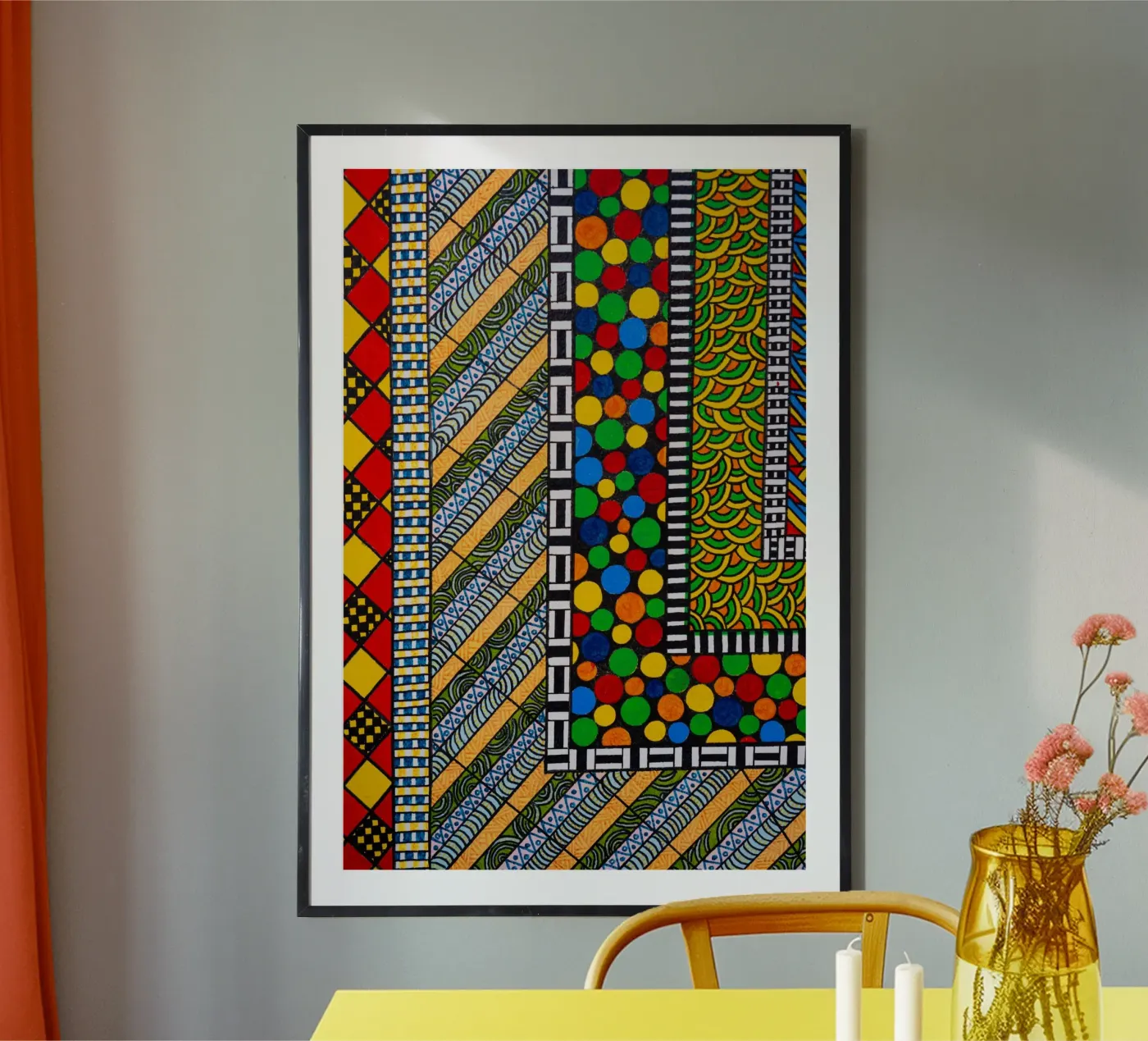 Patterned Wall poster van Mosaic Dialogue