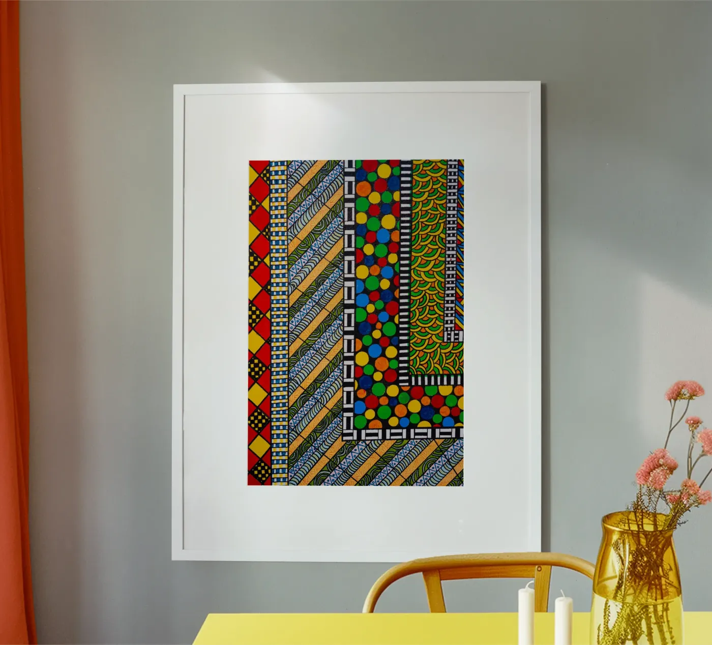 Patterned Wall poster van Mosaic Dialogue