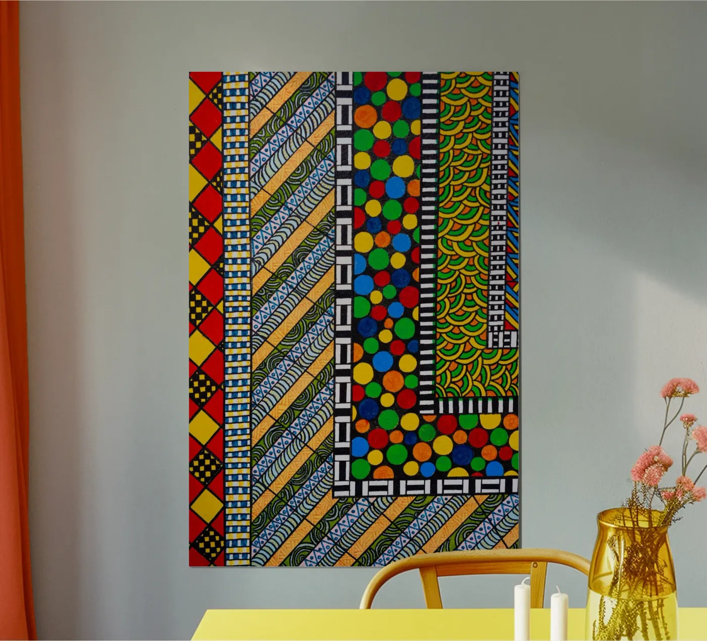 Patterned Wall poster van Mosaic Dialogue