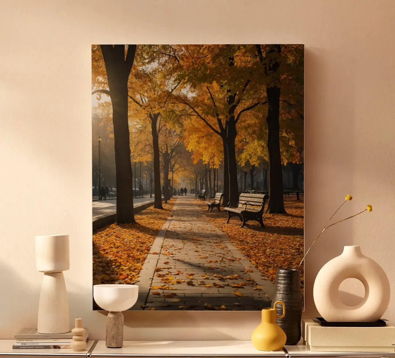 Herbst-Vibes Leinwand mit Schattenfugenrahmen von PhotoVibe Decor