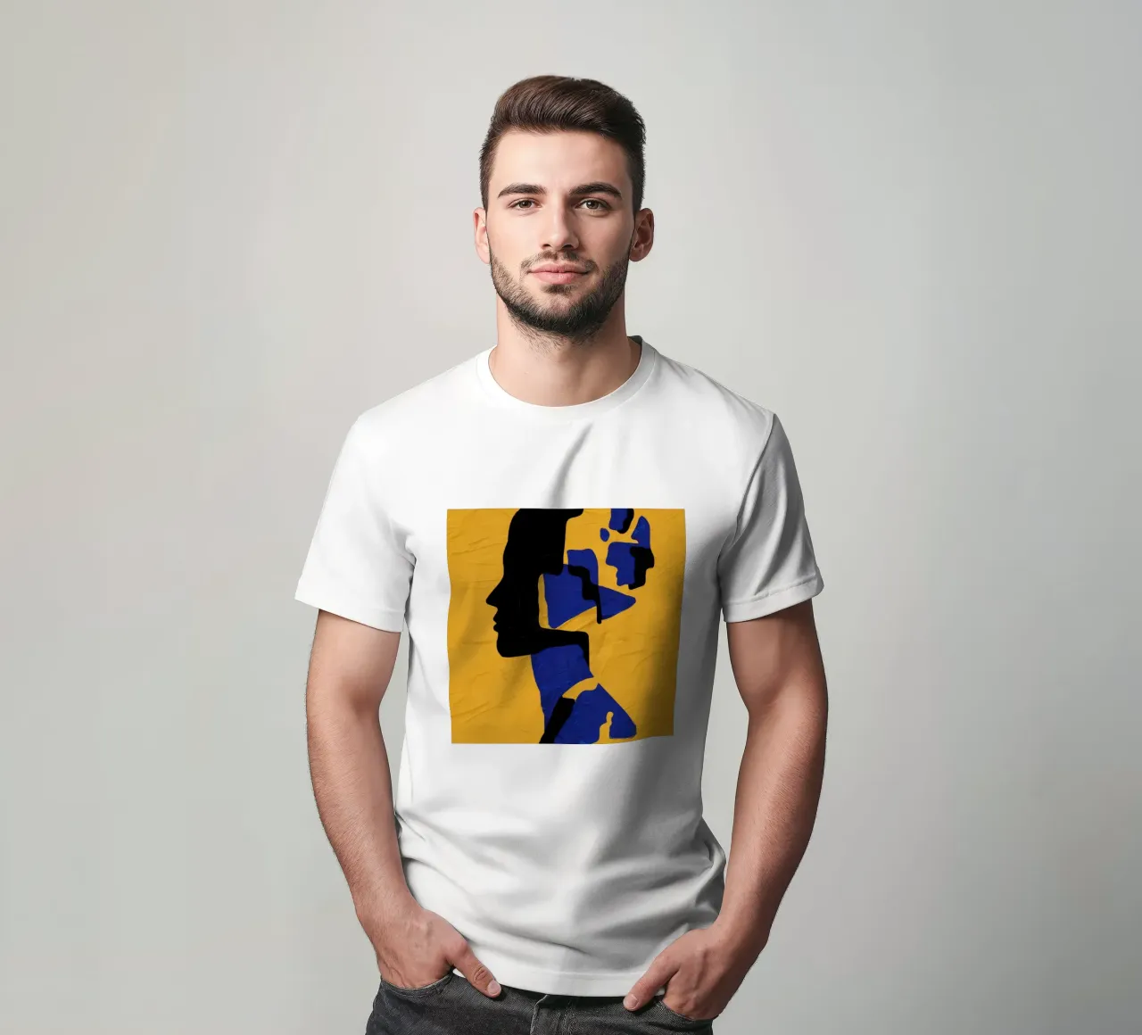 Muse fragmentée Jaune t-shirt de Lumie Layers