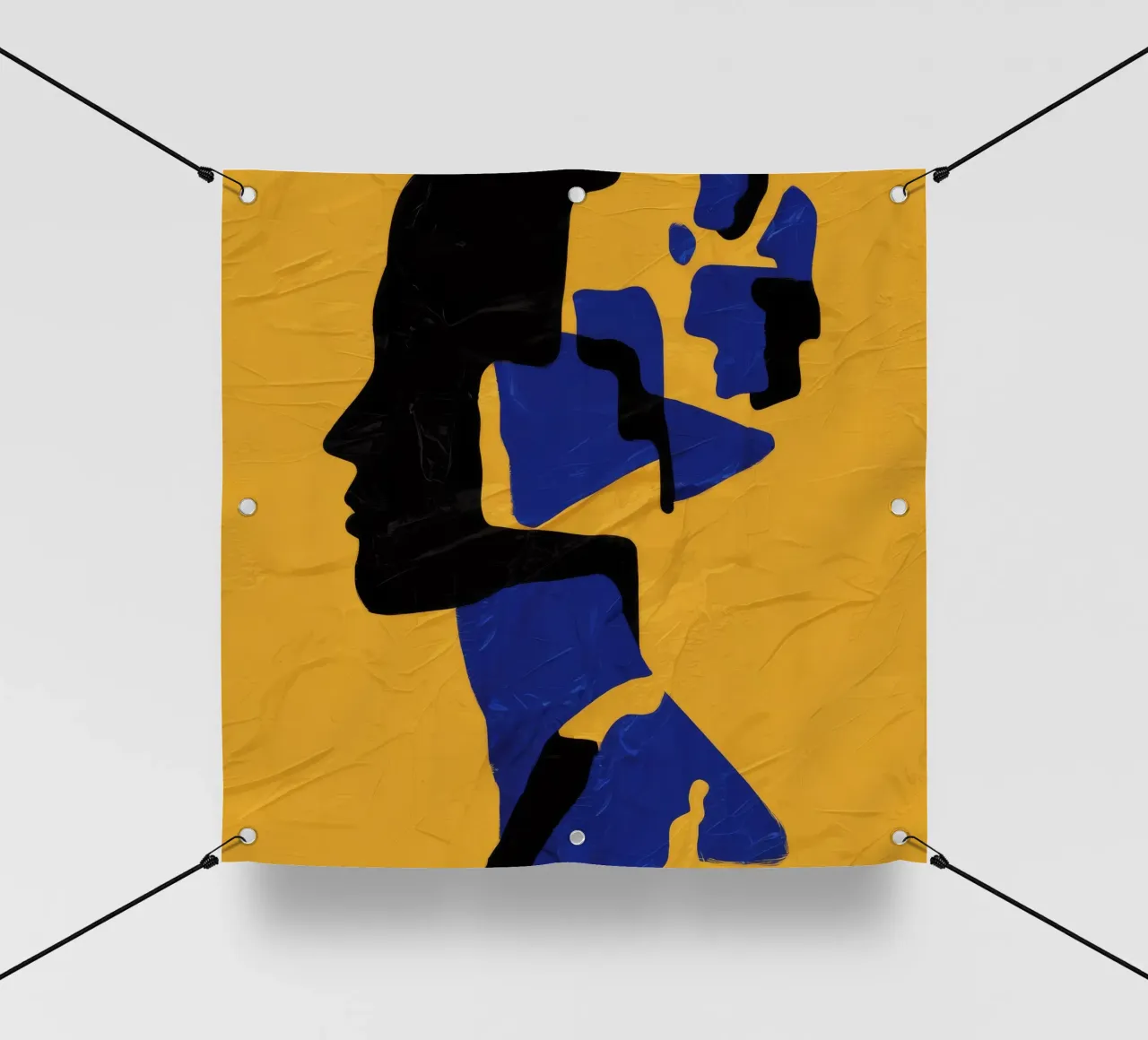 Muse fragmentée Jaune bâche pvc de Lumie Layers