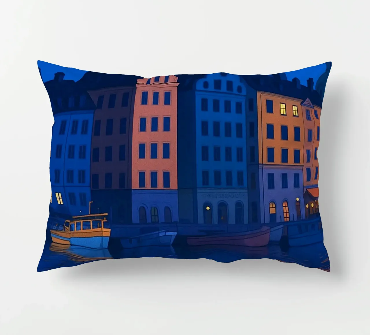 Stoccolma skyline pittura vettoriale cuscino da adzkiya