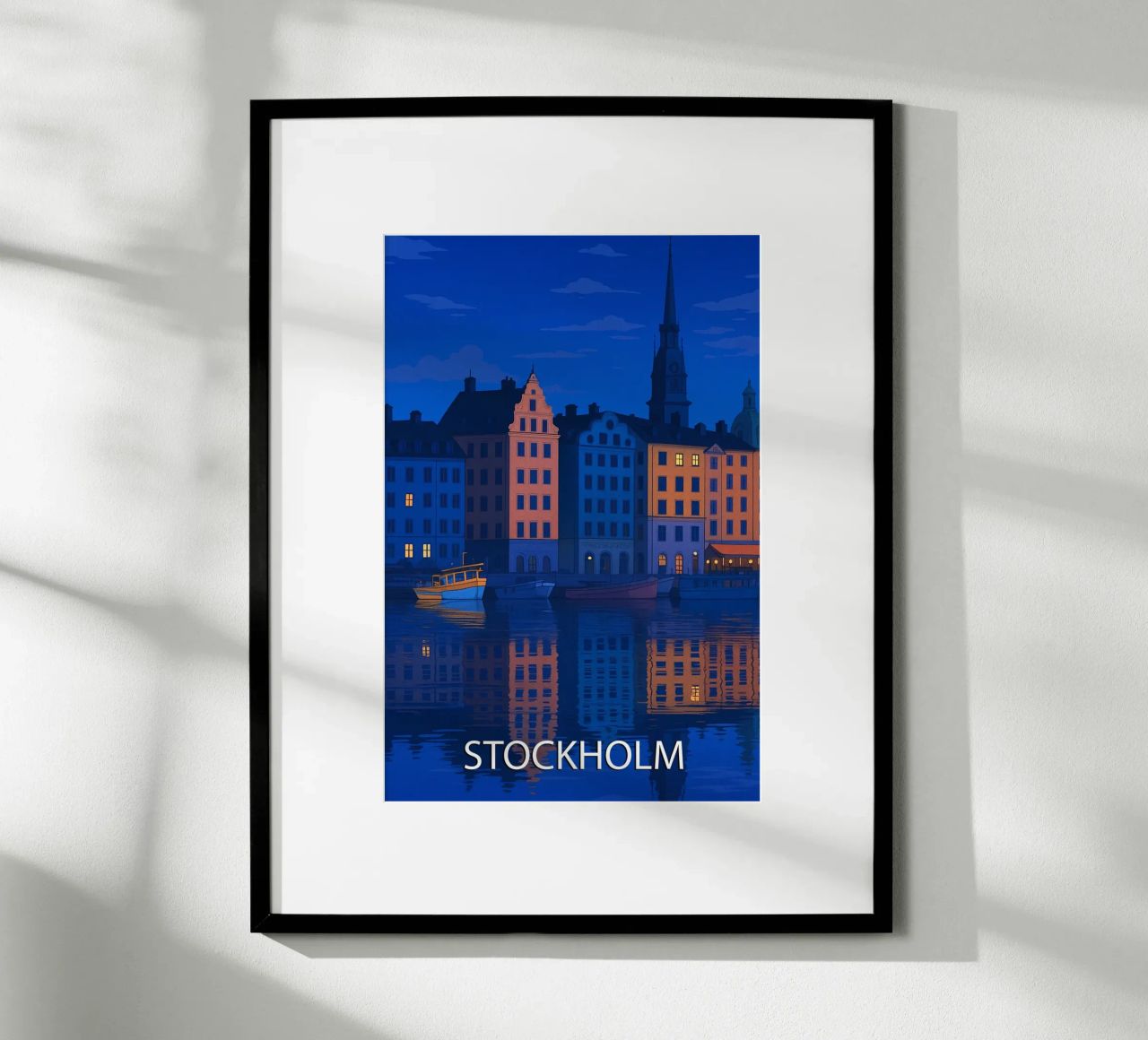 stockholm skyline vektor malerei Poster von adzkiya