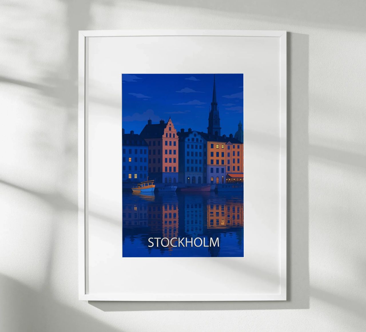 stockholm skyline vektor malerei Poster von adzkiya