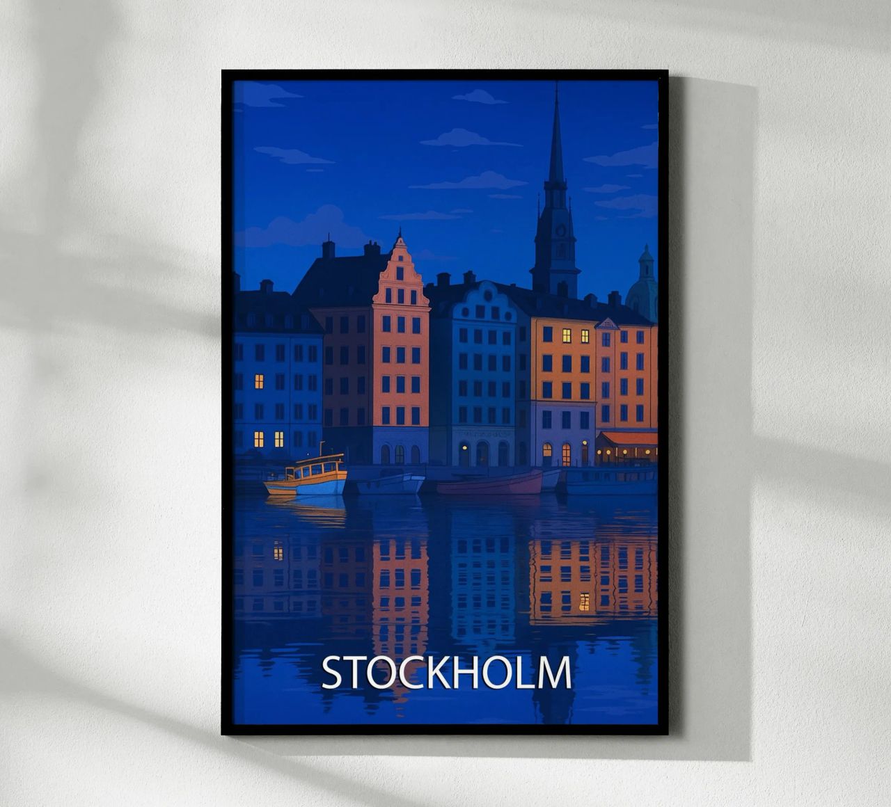 stockholm skyline vektor malerei Poster von adzkiya