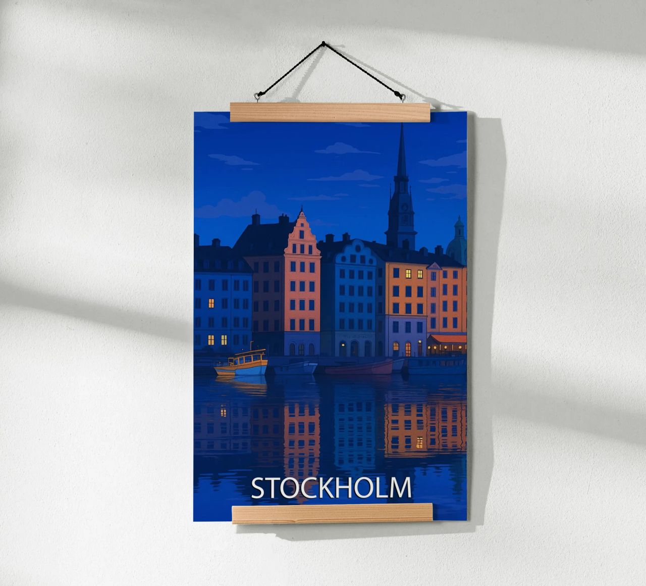 stockholm skyline vektor malerei Poster von adzkiya