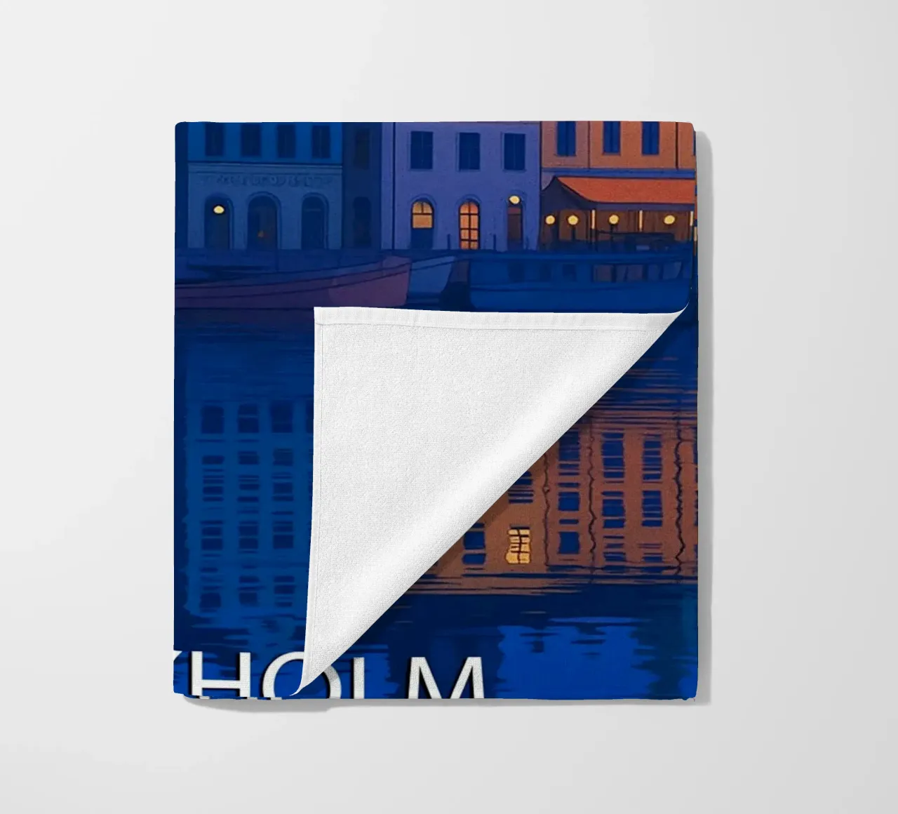 Stoccolma skyline pittura vettoriale telo mare da adzkiya