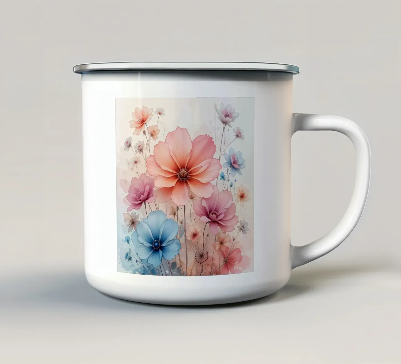 Petali Pastello Danza tazza in smalto da Artistic-shop