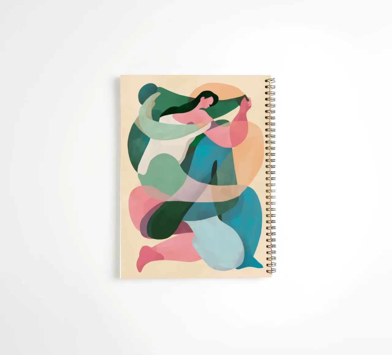 Fluid Form Dance spiral notebook by Lumie Layers