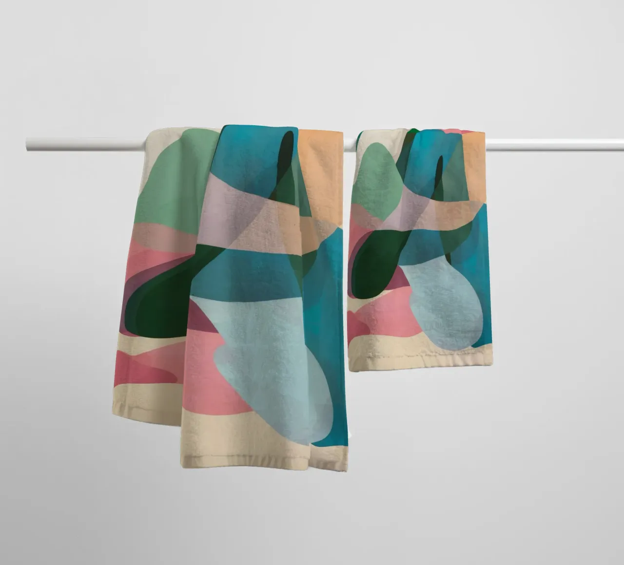 Danza di forma fluida asciugamano da bagno da Lumie Layers