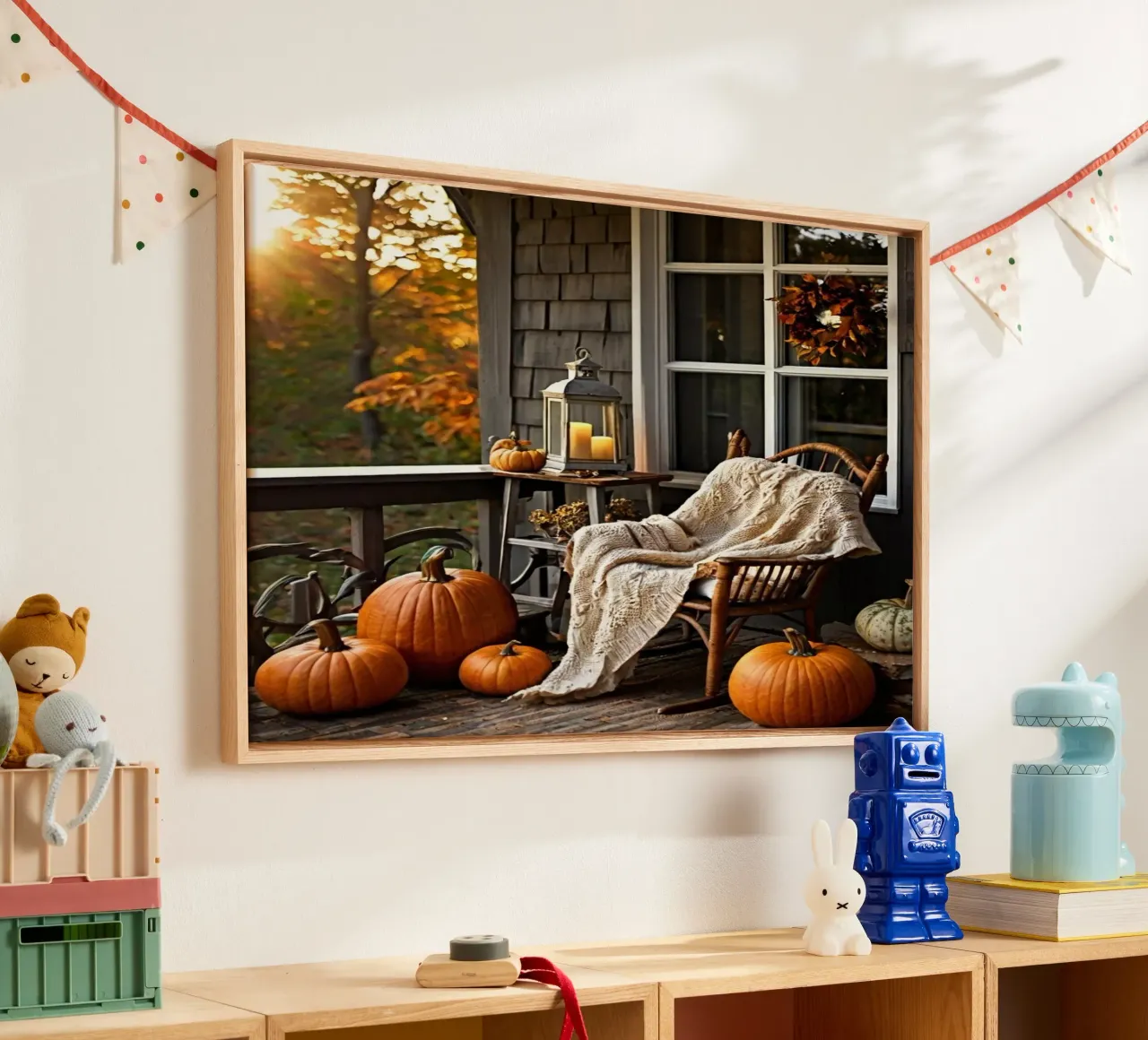 Autumn Vibes canvas with Floater frame by PhotoVibe Decor