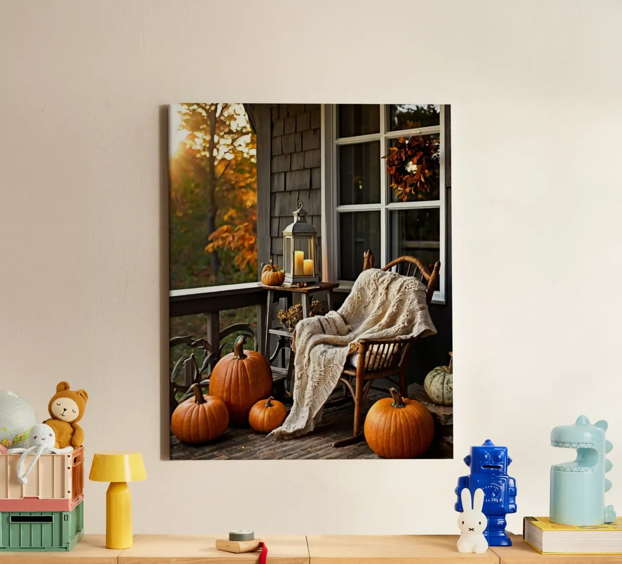 Autumn Vibes canvas with Floater frame by PhotoVibe Decor