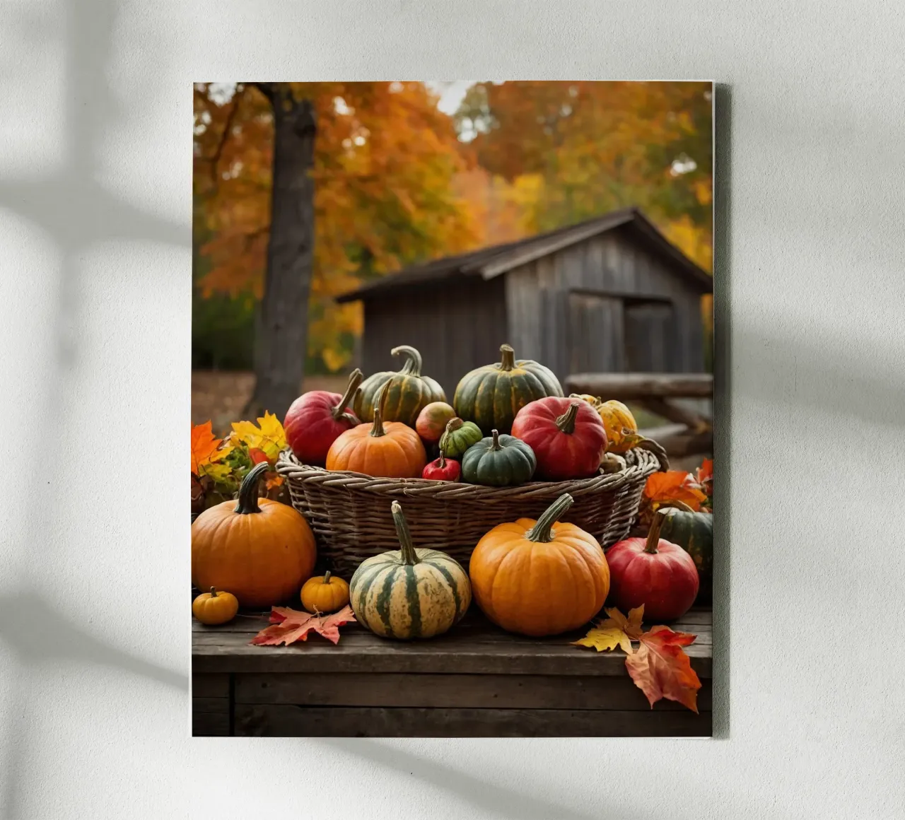 Autumn Vibes canvas with Floater frame by PhotoVibe Decor