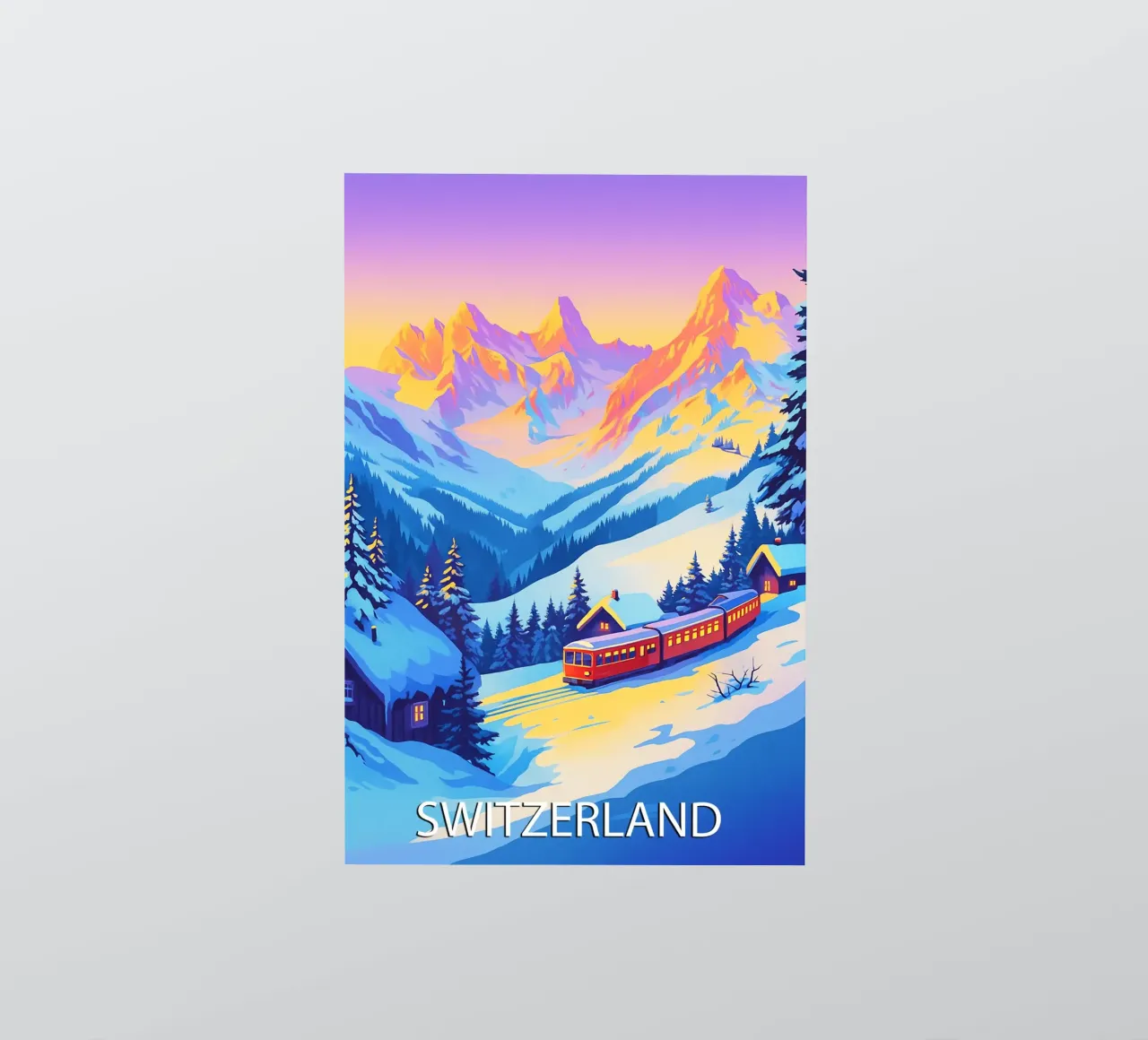 switzerland skyline vector painting sticker by adzkiya