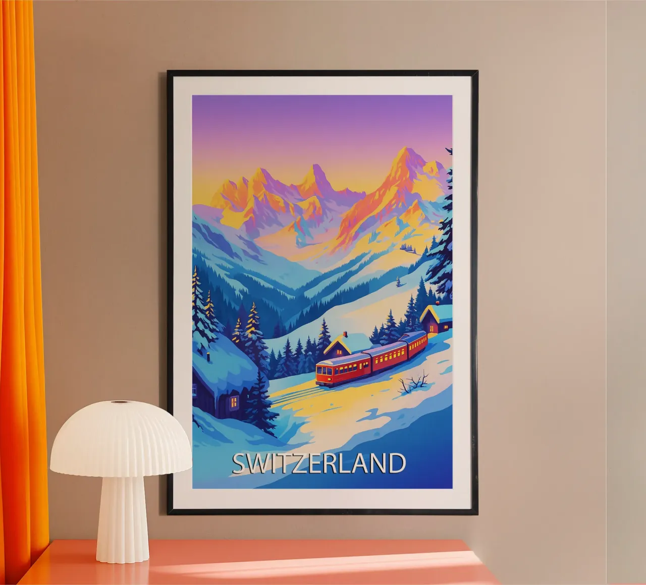 switzerland skyline vector painting hahnemühle by adzkiya