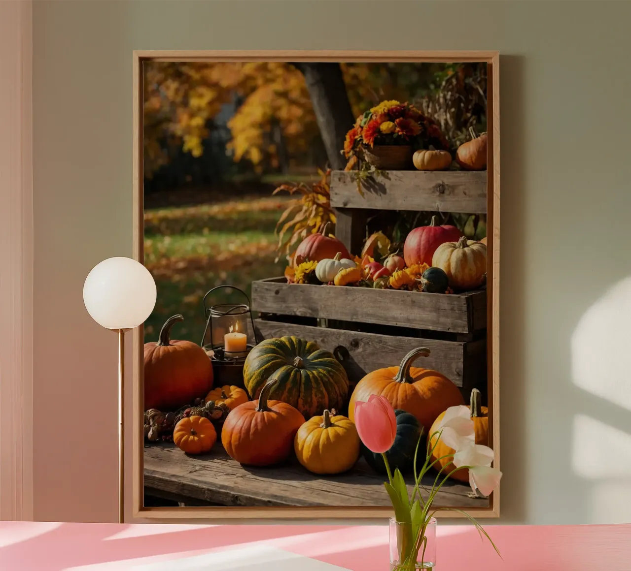 Vibrazioni d'autunno tela con Cornice a cassetta da PhotoVibe Decor