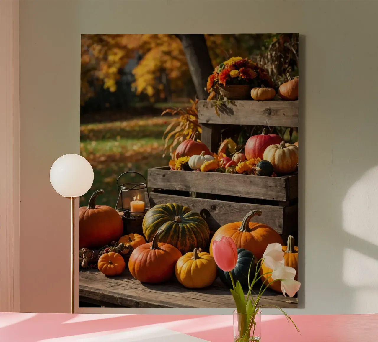 Vibrazioni d'autunno tela con Cornice a cassetta da PhotoVibe Decor
