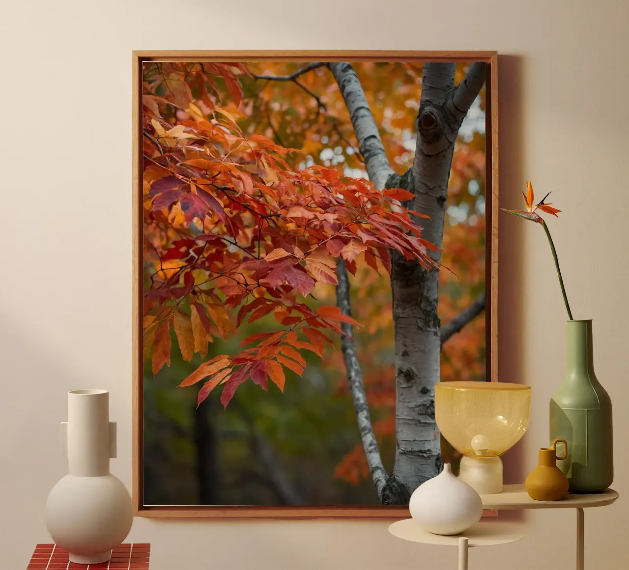 Herbst-Vibes Leinwand mit Schattenfugenrahmen von PhotoVibe Decor
