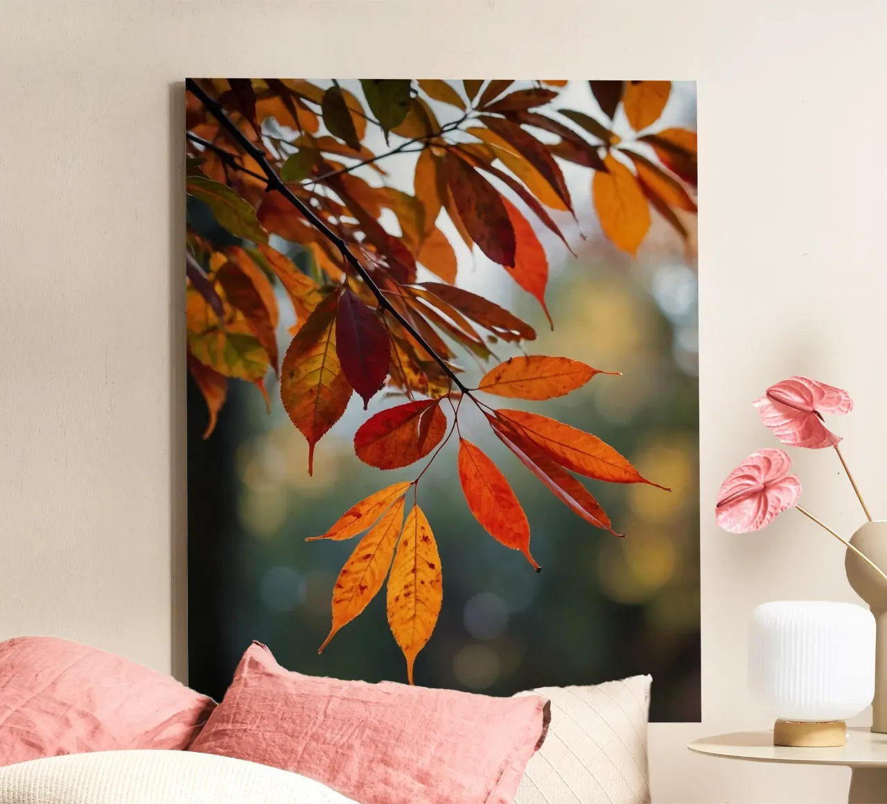 Herbst-Vibes Leinwand mit Schattenfugenrahmen von PhotoVibe Decor