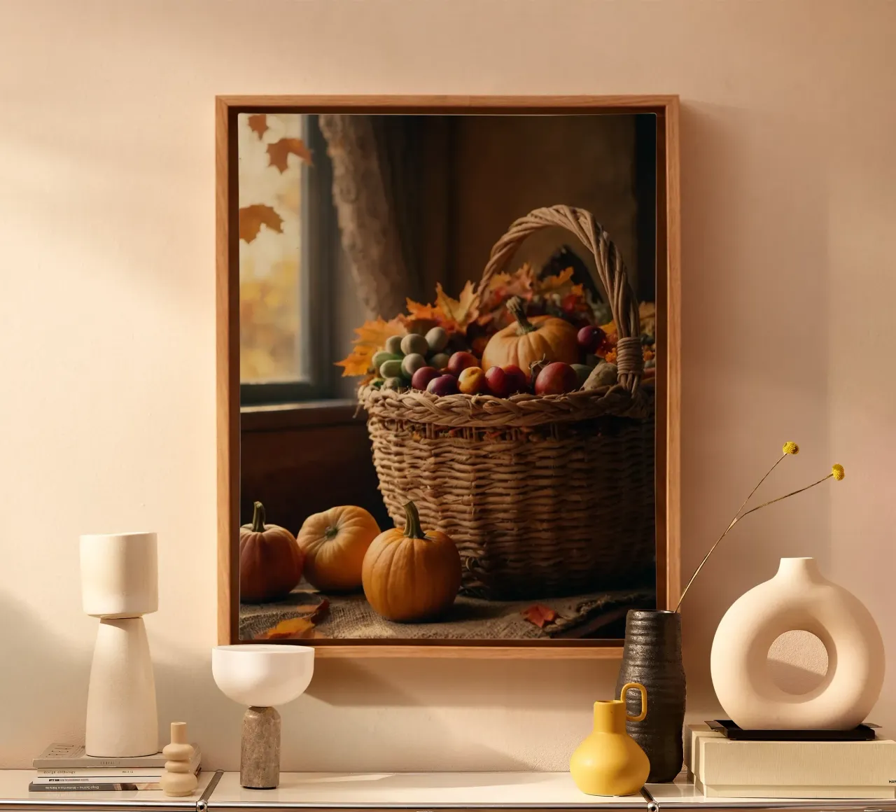 Autumn Vibes canvas with Floater frame by PhotoVibe Decor