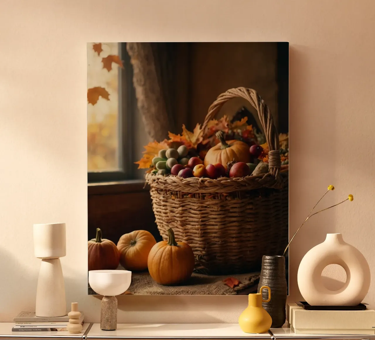 Autumn Vibes canvas with Floater frame by PhotoVibe Decor
