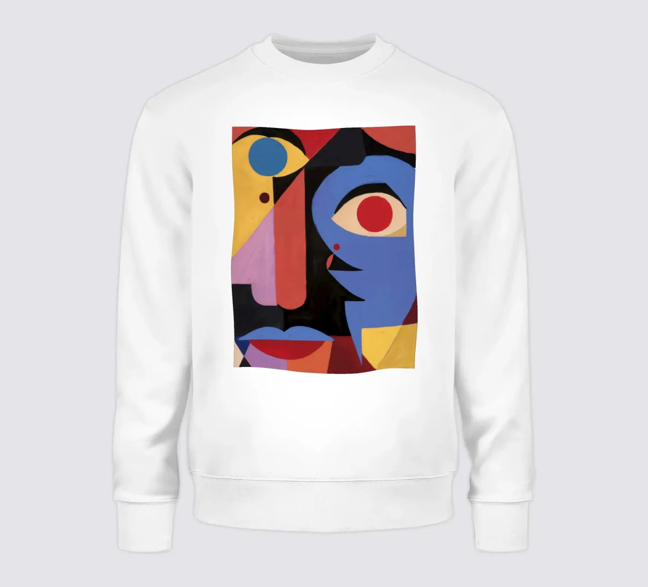Cara fragmentada Azul sudadera de Lumie Layers