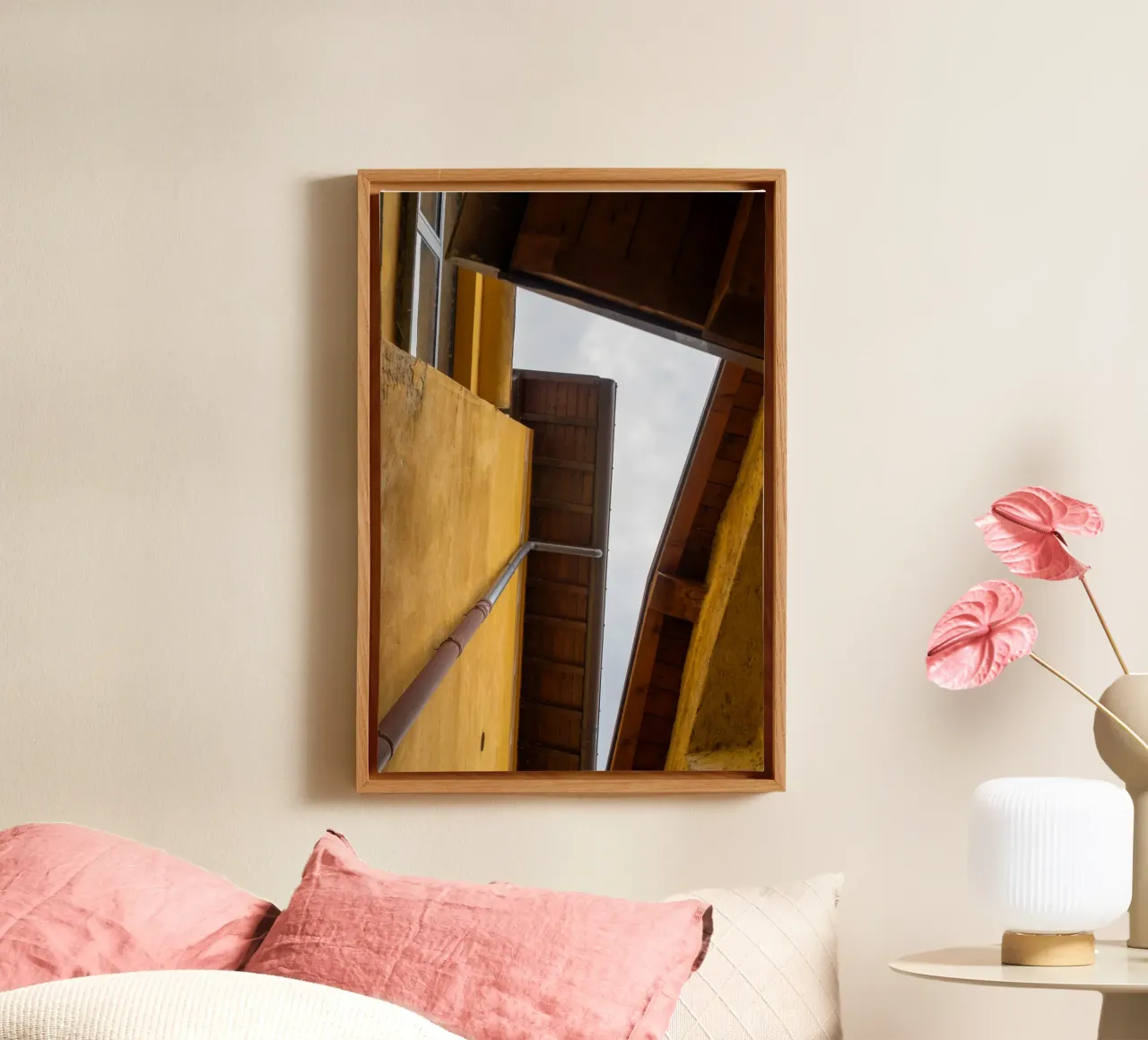 Golden Light and Stone canvas met Baklijst van lieblu