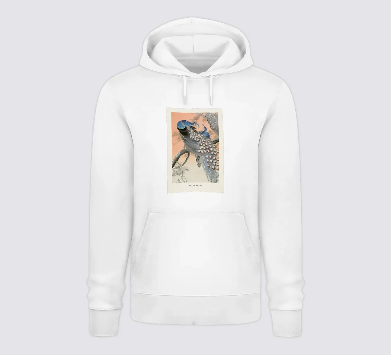 Koson - Two Peacocks on Tree Branch felpa con cappuccio da Vintage by JUNIQE