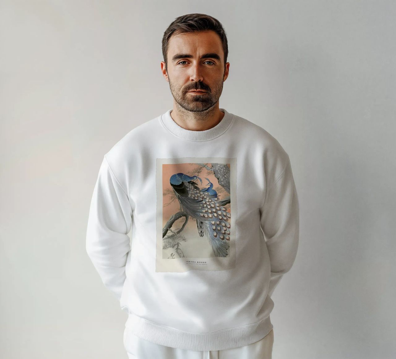 Koson - Two Peacocks on Tree Branch sweatshirt by Vintage by JUNIQE