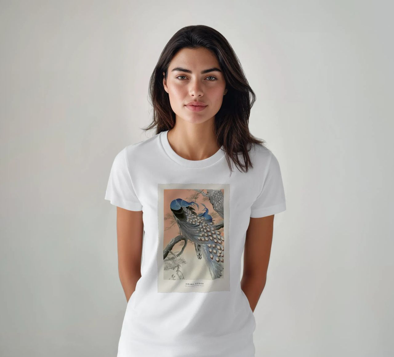 Koson - Two Peacocks on Tree Branch t-shirt da Vintage by JUNIQE