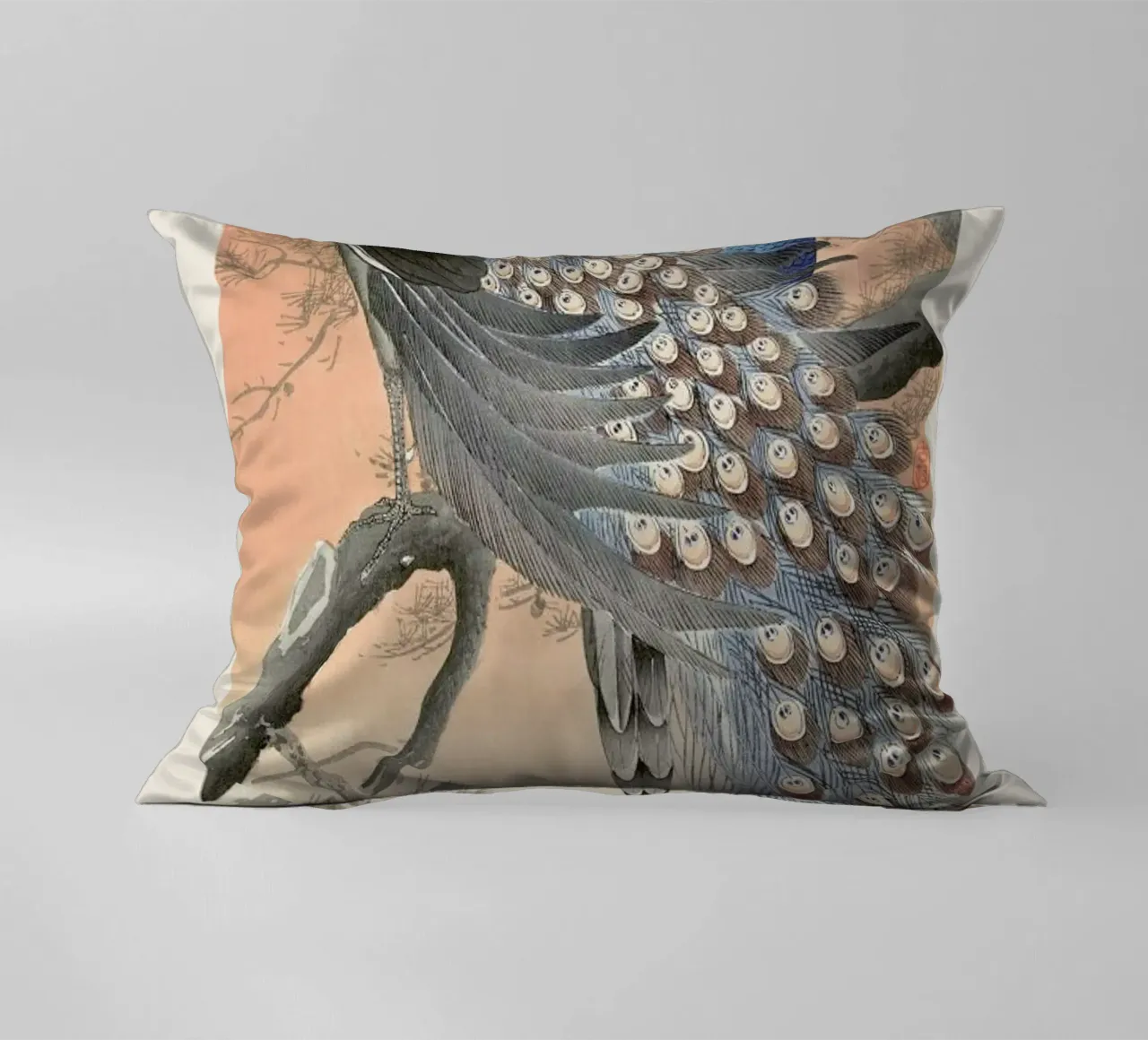 Koson - Two Peacocks on Tree Branch cuscino da Vintage by JUNIQE