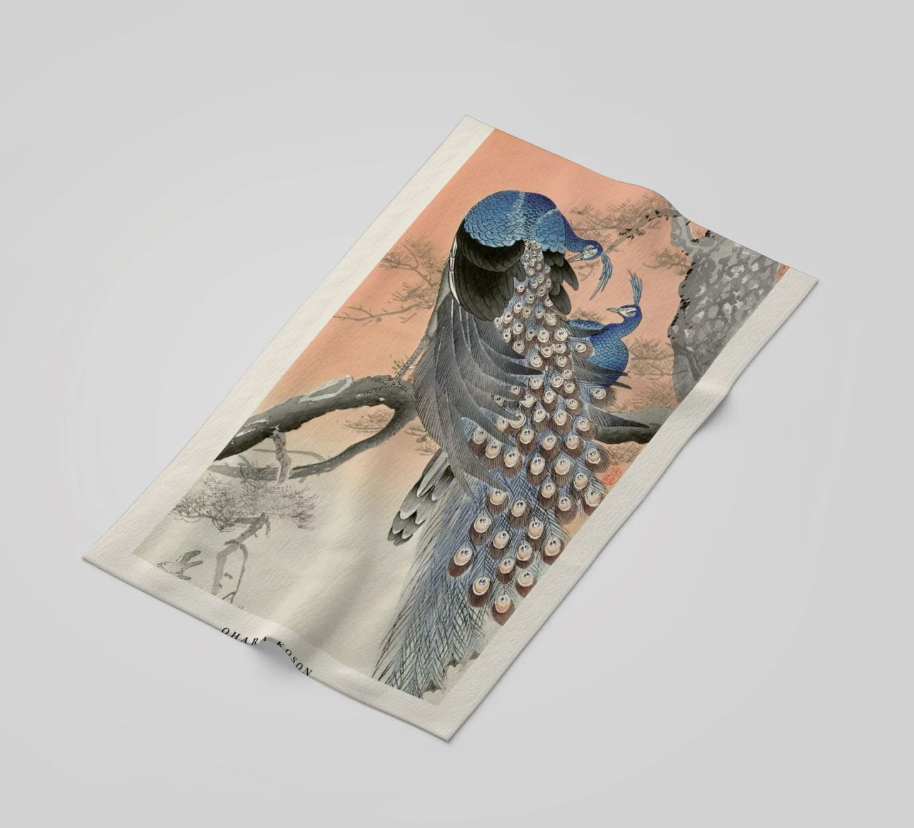 Koson - Two Peacocks on Tree Branch telo mare da Vintage by JUNIQE