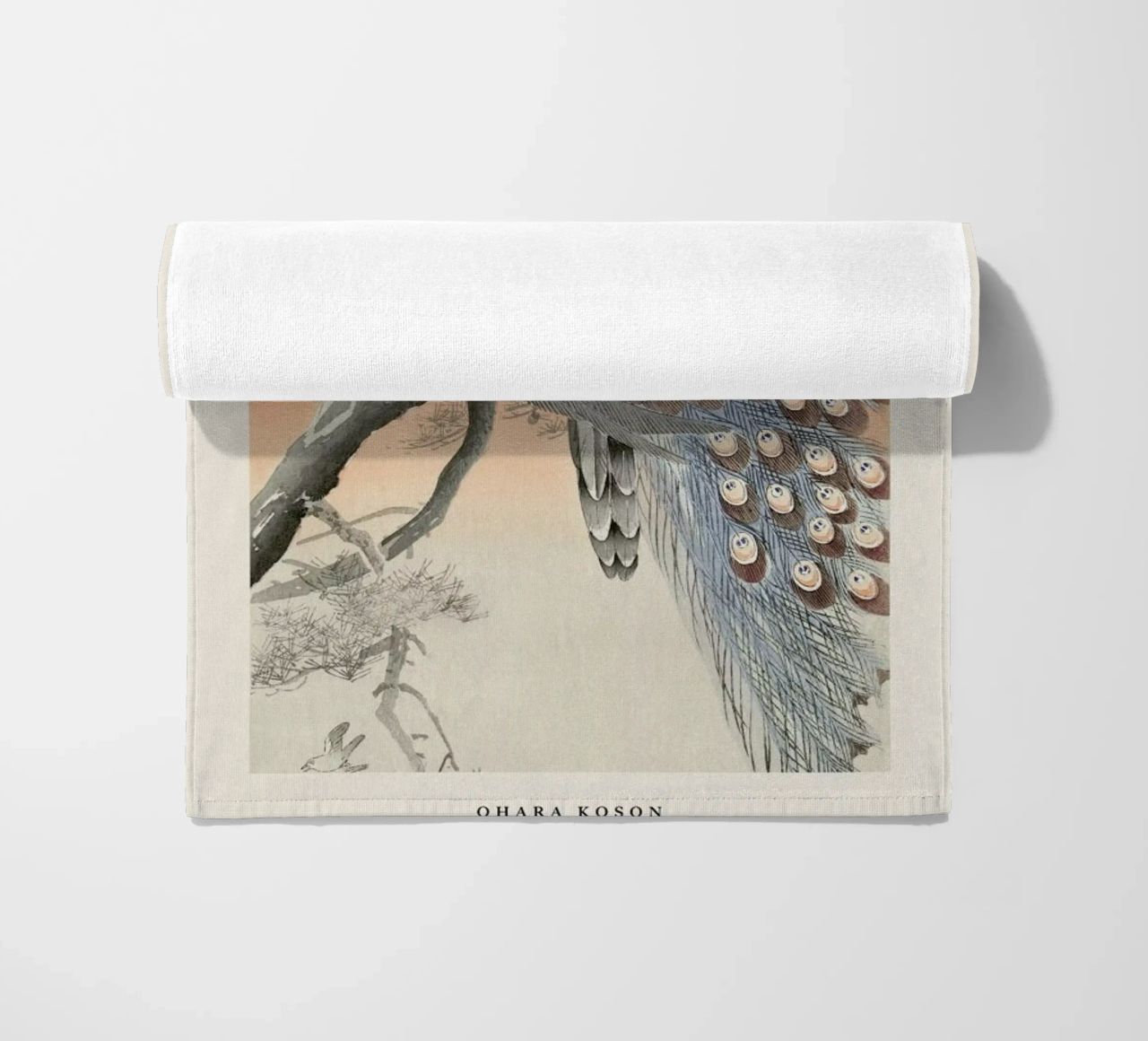 Koson - Two Peacocks on Tree Branch telo mare da Vintage by JUNIQE