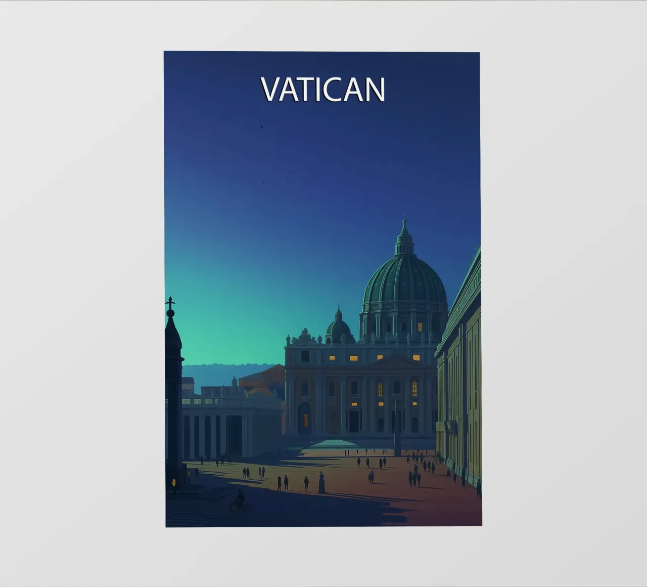 pittura vettoriale dello skyline vaticano telo in pvc da adzkiya