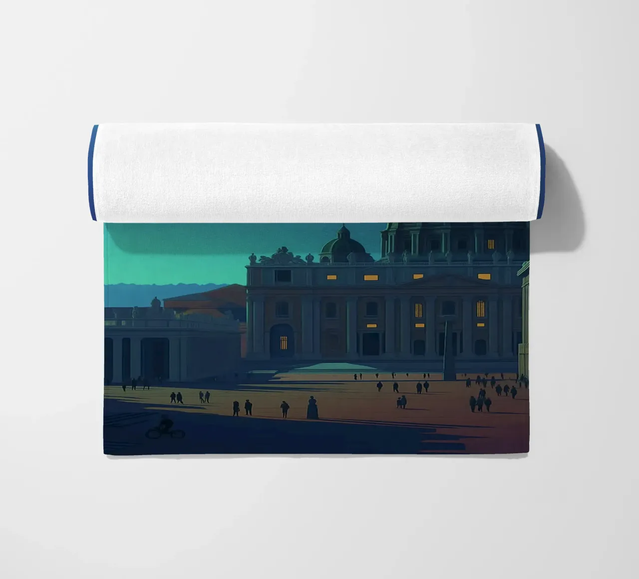 pittura vettoriale dello skyline vaticano telo mare da adzkiya