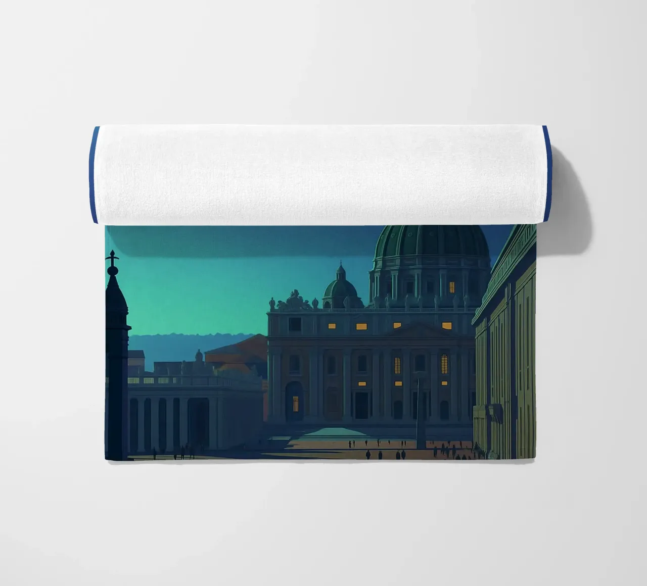 pittura vettoriale dello skyline vaticano telo mare da adzkiya
