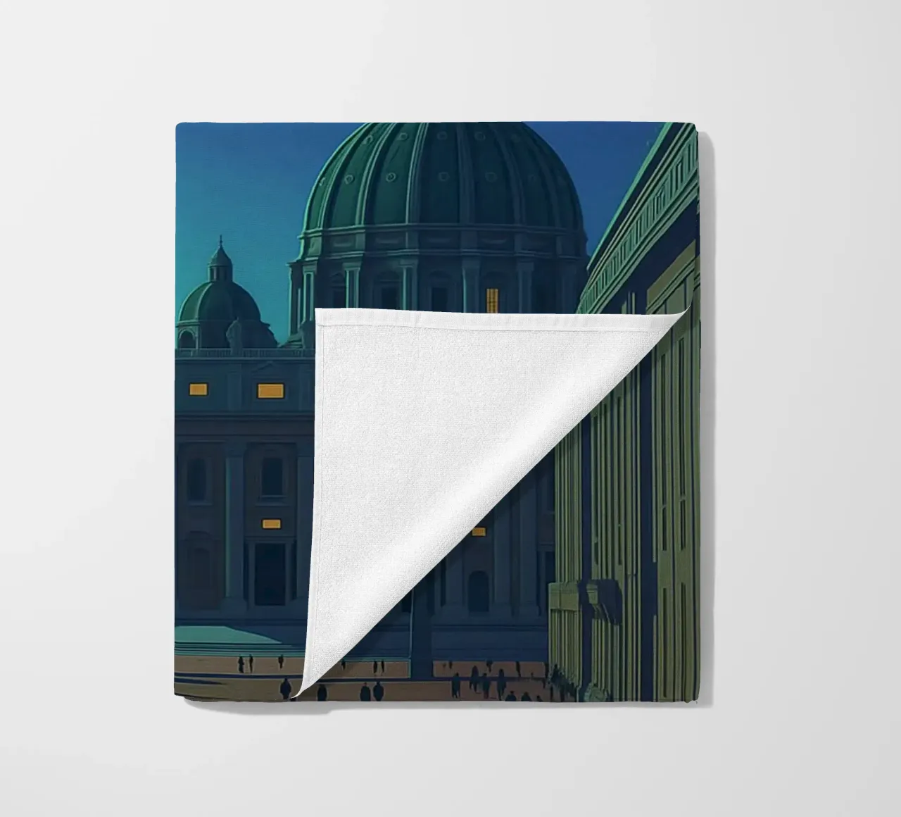pittura vettoriale dello skyline vaticano telo mare da adzkiya