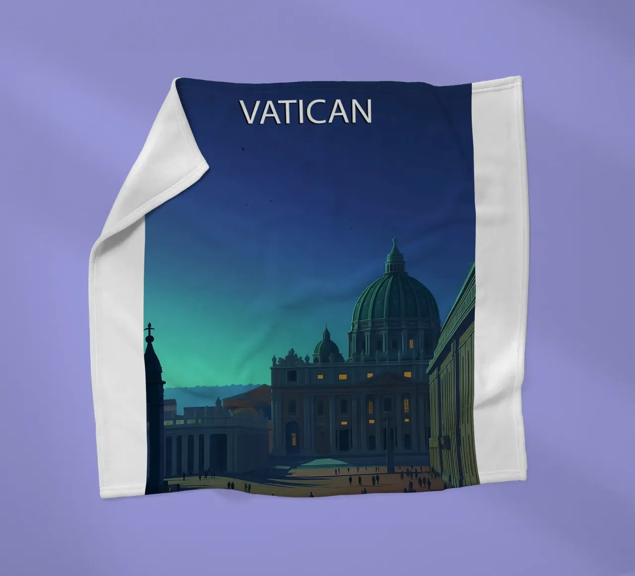 pittura vettoriale dello skyline vaticano coperta in pile da adzkiya