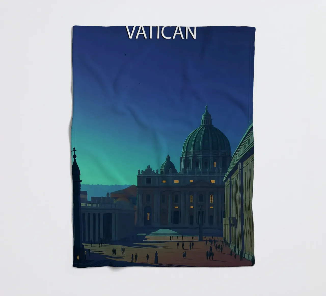 pittura vettoriale dello skyline vaticano coperta in pile da adzkiya