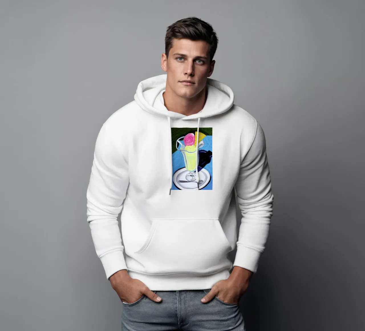 Raspberry And Vanilla Ice Cream In A Glass felpa con cappuccio da Alice Straker