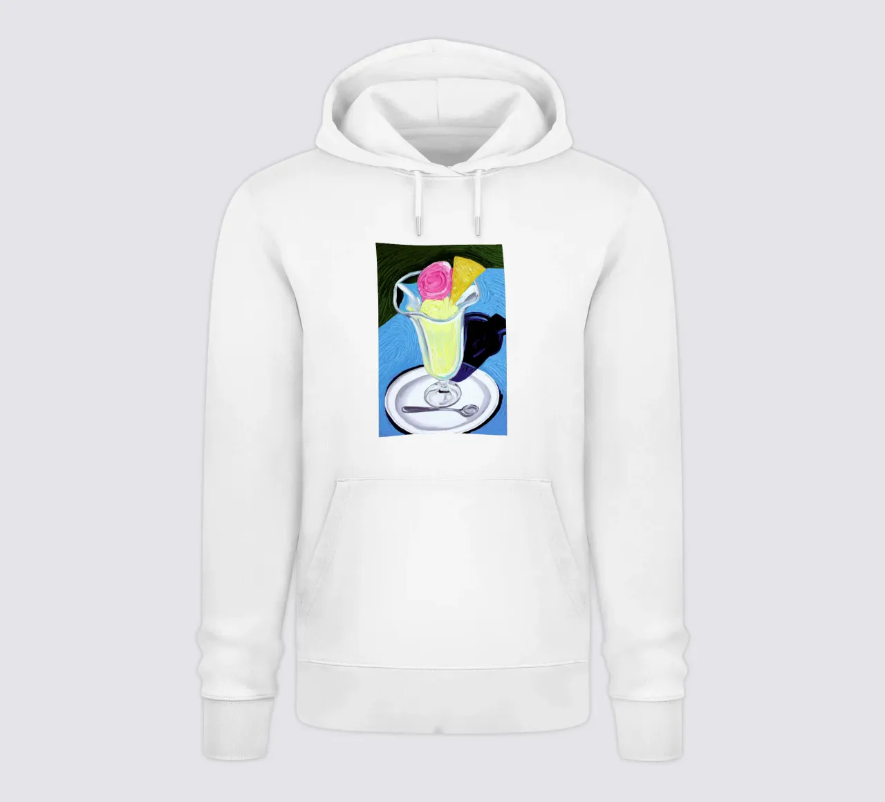 Raspberry And Vanilla Ice Cream In A Glass felpa con cappuccio da Alice Straker